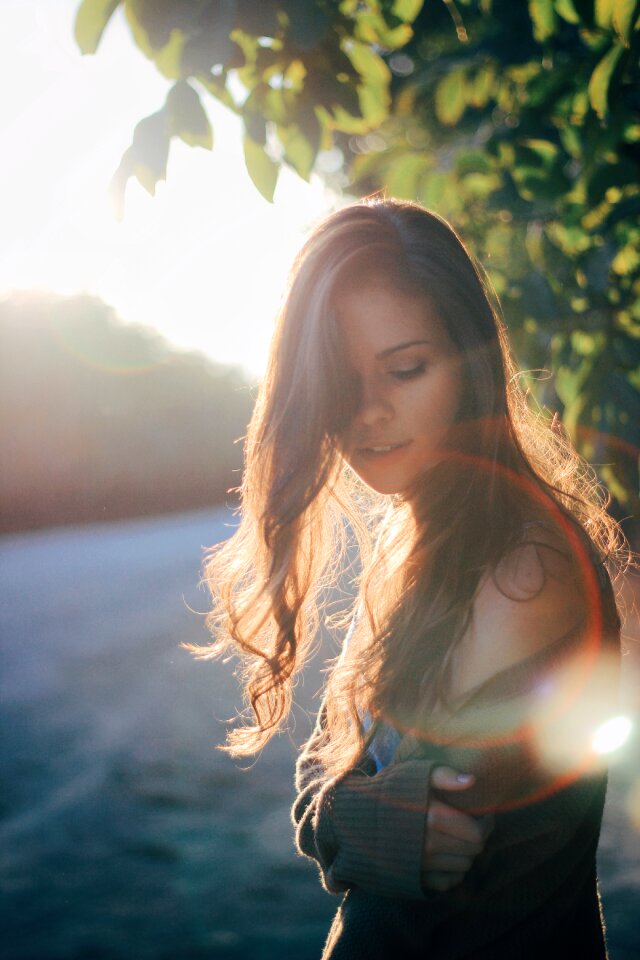Woman girl portrait