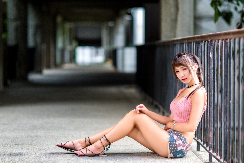 Woman girl portrait