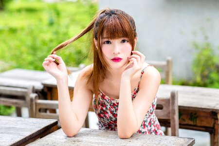 Woman girl portrait