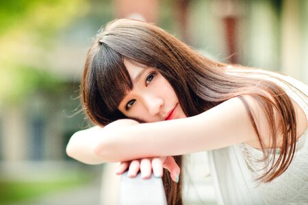 Woman girl portrait