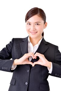 Business woman heart