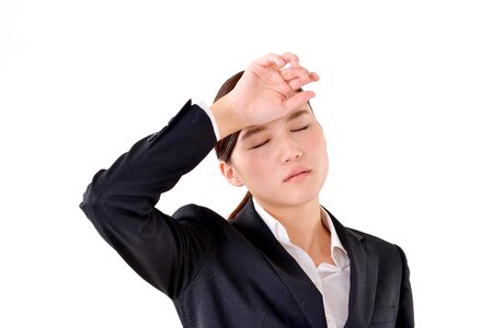 Business woman headache