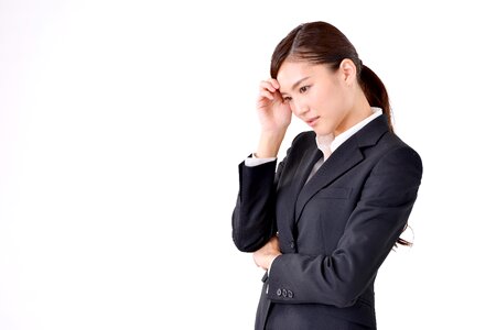 Business woman thinking