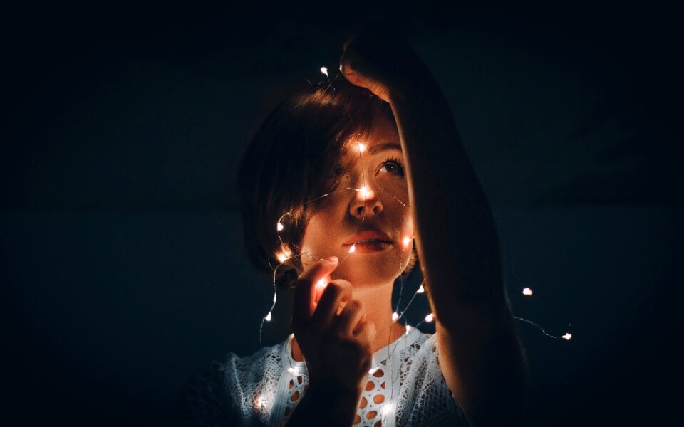 Woman girl light
