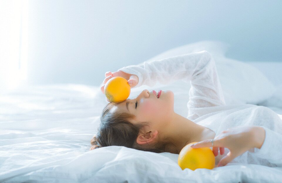 Woman girl orange