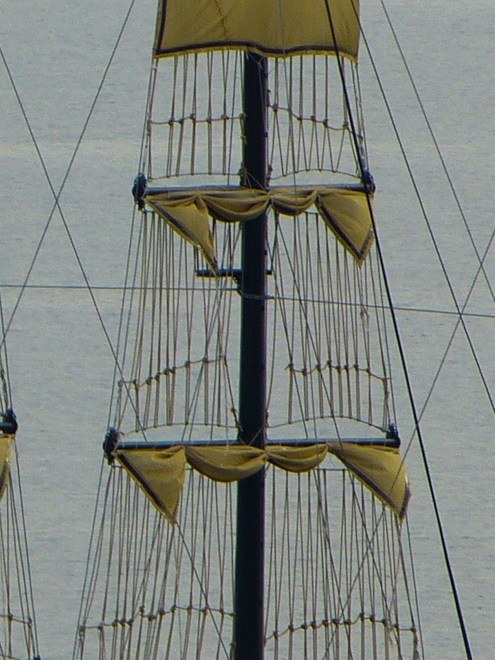 Canvas sailing vessel sailing boat