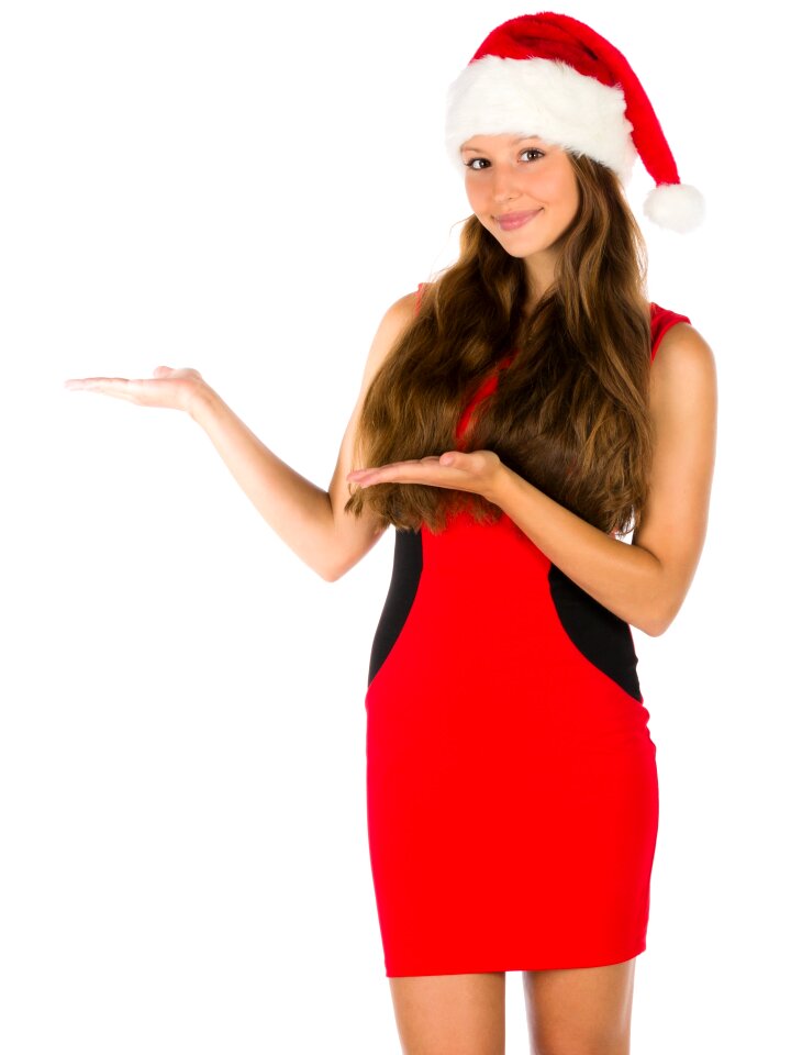 Woman girl christmas