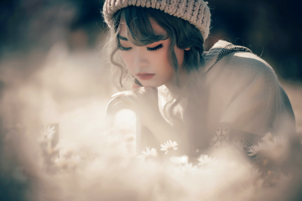 Woman girl portrait