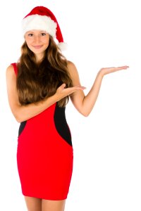 Woman girl christmas photo