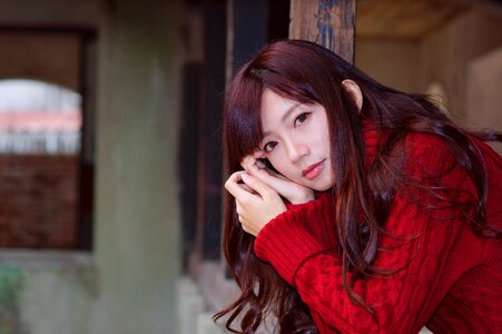Woman girl portrait