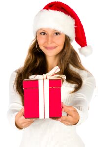 Woman girl christmas gift