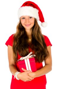 Woman girl christmas gift