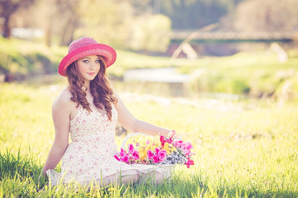 Woman girl portrait