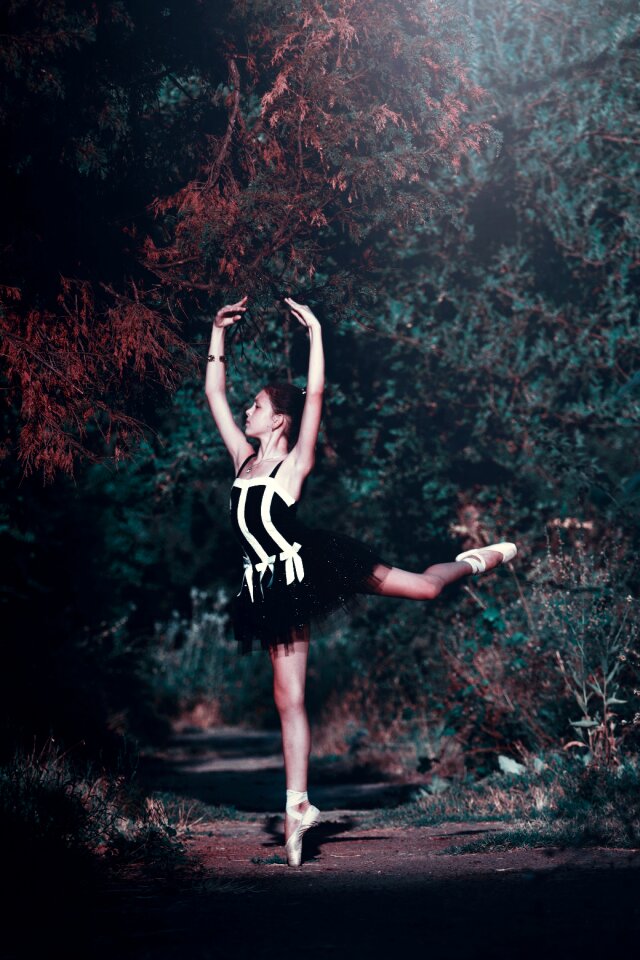 Ballet ballerina forest