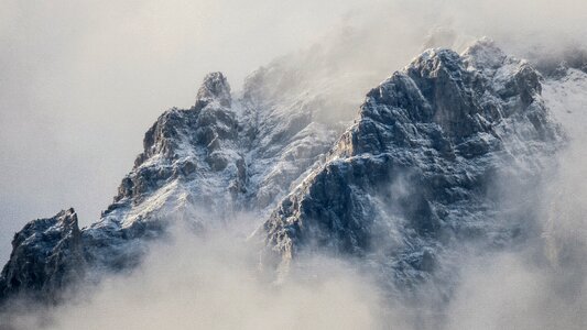 Alpes mountain fog photo