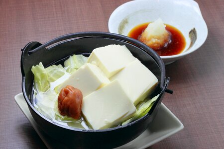 Boiled tofu japanese food