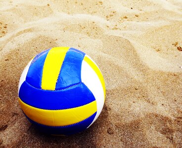 Beach volleyball sand photo
