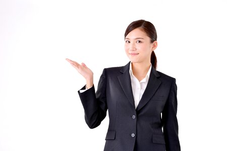 Business woman introduce