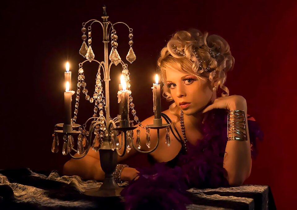 Candlestick candle woman