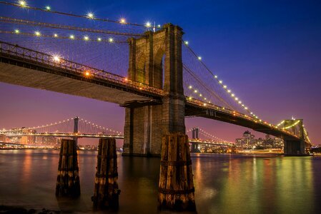 Brooklyn bridge night photo