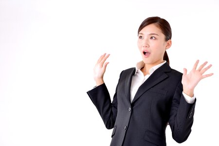 Business woman surprised