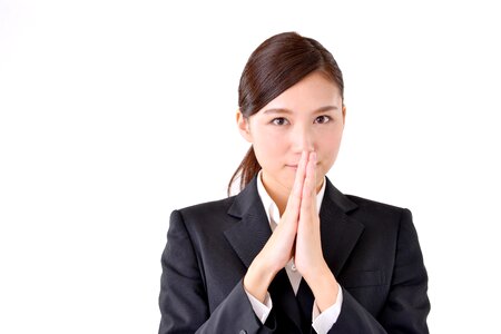 Business woman beg
