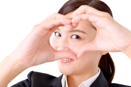 Business woman heart