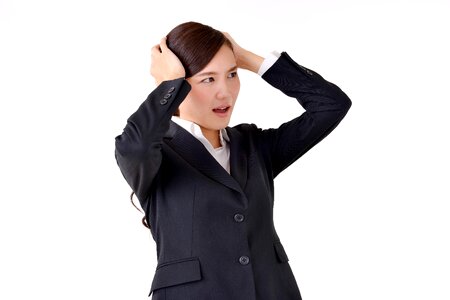 Business woman troubled