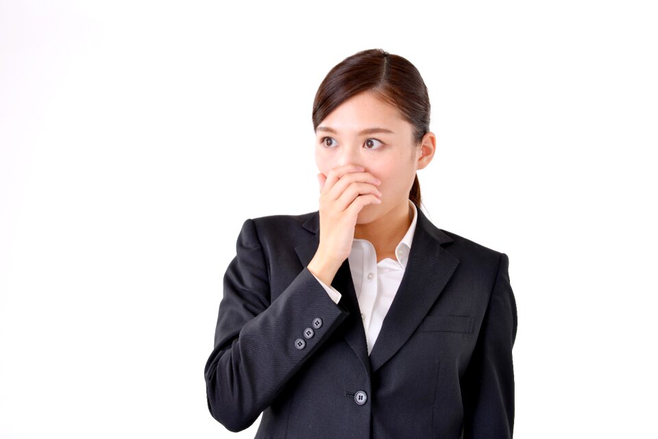 Business woman shocked