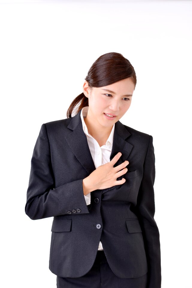 Business woman palpitation