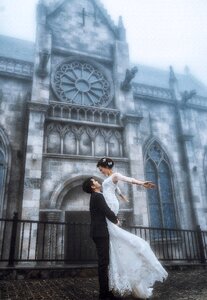 Church bride groom wedding