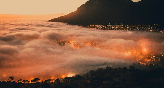 Clouds sunset cape town photo