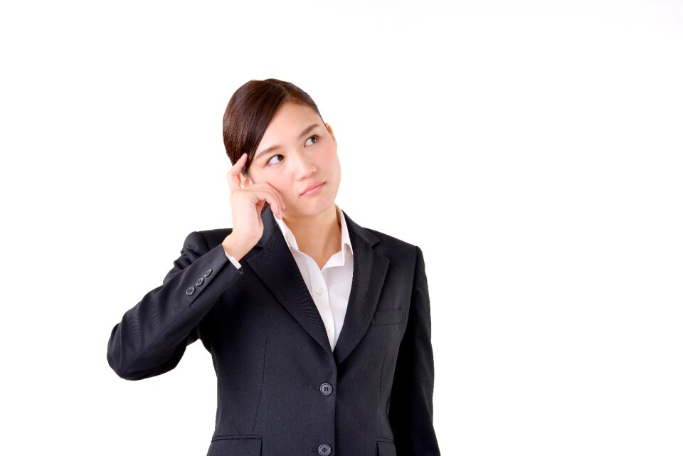 Business woman thinking