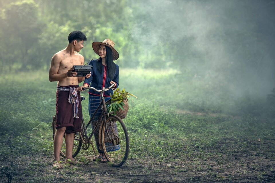 Couple radio bicycle