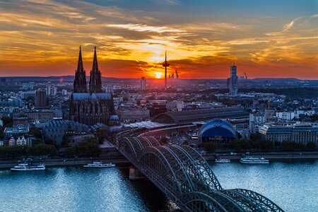 Cologne cathedral hohenzollern bridge photo