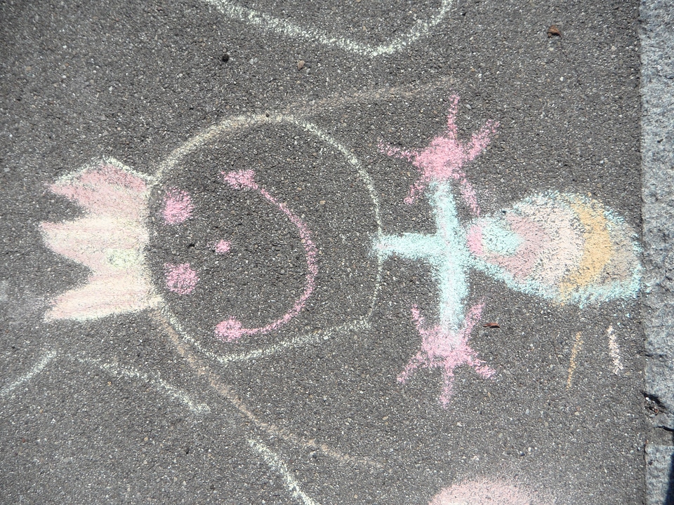 Painting human chalk