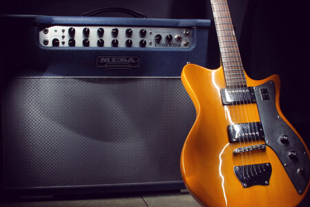 Electric guitar amplifier photo