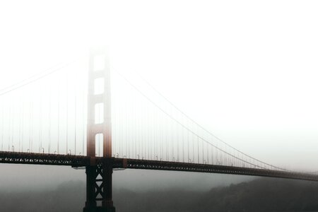 Golden gate bridge fog photo