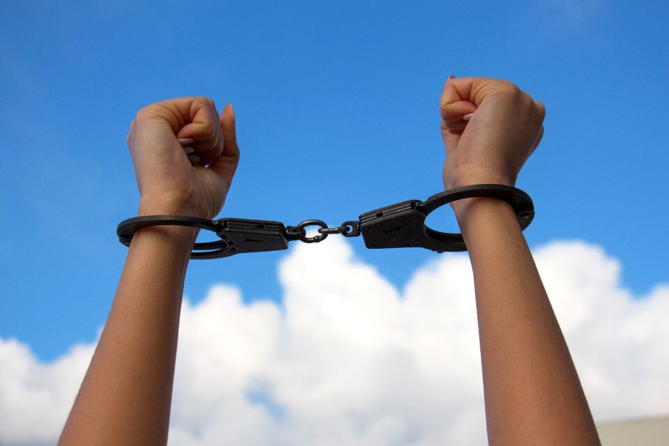 Handcuff crime hands