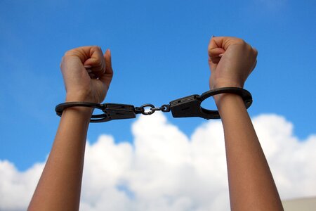 Handcuff crime hands