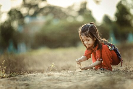 Little girl sand photo