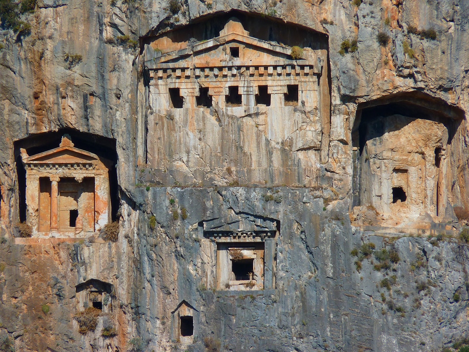 Historically carian rock tombs dalyan