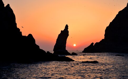 Liancourt rocks sunset