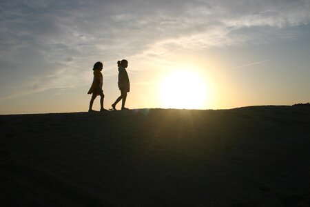Little girls desert photo
