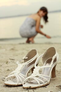 High heeled sandals photo
