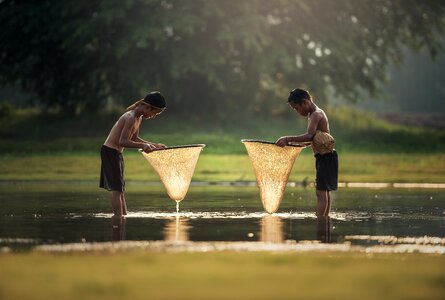 Little boys fishing
