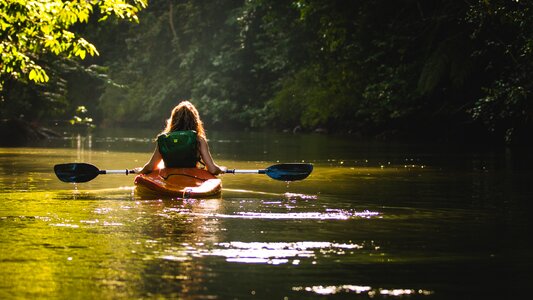 Kayak river woman photo