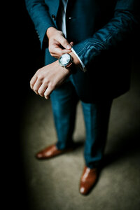 Man suits wristwatch photo