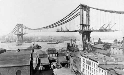 Manhattan bridge construction