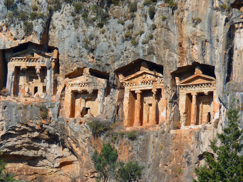 Caves buildings rock historically